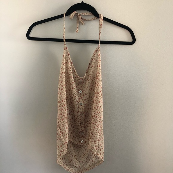 Brandy Melville Floral Halter Top - Picture 3 of 4